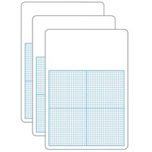 Flipside Products 0.25 Graph Dry Erase Board, 11 x 16, Pack of 3 (FLP11161-3)