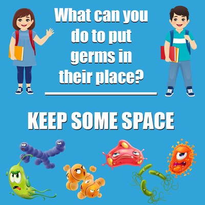 Flipside Products Keep Some Space Low Tac Wall Stickers, 11" x 11", Multicolored,  Pack of 5 (FLP97026)