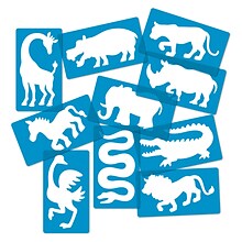 Roylco® Safari Animal Stencils, Blue, Set of 10 (R-58631)