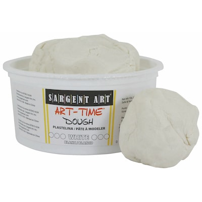 Sargent Art Art-Time Dough, 1 lb Tub, White, Pack of 6 (SAR853196-6)
