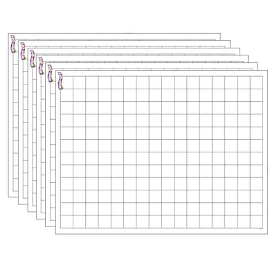 TREND Graphing Grid Small Squares Wipe-Off Chart, 17 x 22, Pack of 6 (T-27305-6)