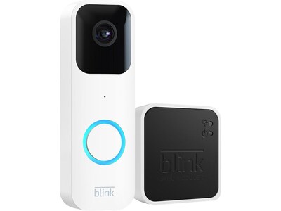 Blink Wi-Fi Wired/Wireless Smart Video Doorbell with Sync Module 2, White (B08SGR2G65)