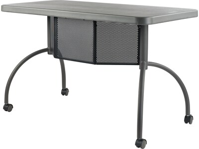 Oklahoma Sound WorkPod 48 Plastic Teachers Desk, Black/Charcoal Slate (TWPD1)