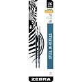 Zebra JK-Refill Gel-Ink Pen Refills, Medium Tip, Blue Ink, 2/Pack (88122)