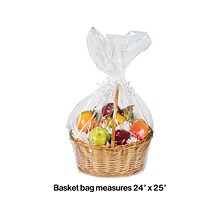 Creative Converting Basket Bag, 23.75 x 24.75, Clear, 12/Pack (DTC060304BAG)