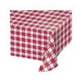 Creative Converting 54 x 108 Tissue Poly Table Cover, Red Gingham, 3/Pack (DTC28188TC)