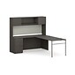 HON Mod 72" L-Shaped Executive Desk with Storage, Slate Teak (HLPL8472LDSKSL1ULEGS)