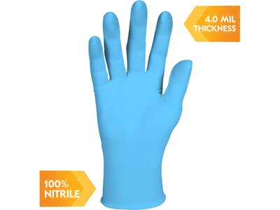 Kimberly-Clark KleenGuard G10 Comfort Plus Nitrile Glove, Light Blue, XL, 100/Box (54189)