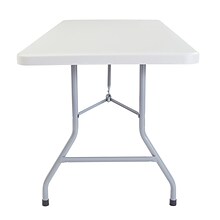 National Public Seating BT3000 Series 6 x 30 Plastic Folding Table, Speckled Gray (BT3072)