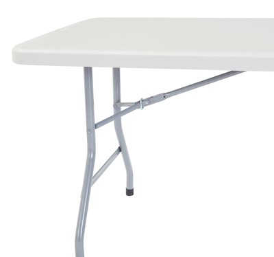 National Public Seating BT3000 Series 6' x 30" Plastic Folding Table, Speckled Gray (BT3072)