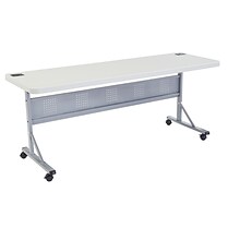 NPS® Flip-N-Store Training Table, 24 x 72, Speckled Gray  (BPFT2472)