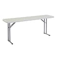 National Public Seating BT1800 Series 6 x 18 Plastic Folding Table, Speckled Gray (BT1872)