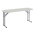 National Public Seating 60 x 18 Folding Table, Gray (BT18601)