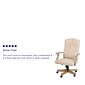 Flash Furniture Derrick Microfiber Swivel Executive Office Chair, Ivory (802IV)