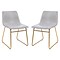 Flash Furniture Mid-Century Modern LeatherSoft Dining Chair, Light Gray, 2/Pack (ETER1834518LG)