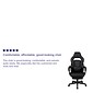 Flash Furniture X40 Ergonomic LeatherSoft Swivel Gaming Massaging Chair, Black (CH00288BKBK)
