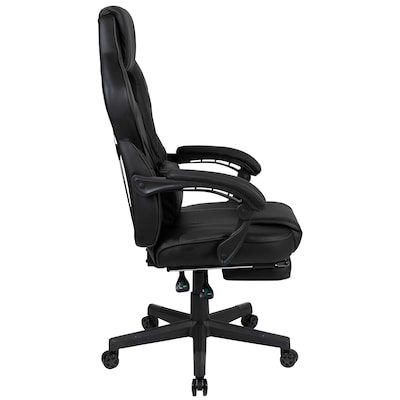 Flash Furniture X40 Ergonomic LeatherSoft Swivel Gaming Massaging Chair, Black (CH00288BKBK)