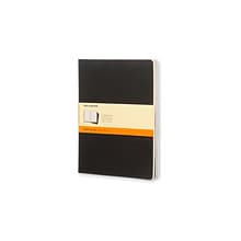 Moleskine Cahier Journal, Set of 3, Soft Cover, X-Large, 7.5 x 9.75, Ruled, Black (705014)
