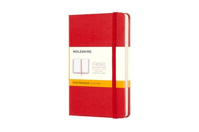Moleskine Pocket 1-Subject Professional Notebooks, 3.5 x 5.5, Narrow Ruled, 96 Sheets, Red (930000