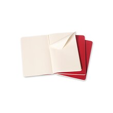 Moleskine Cahier Journal, 5 x 8.25, Red, 80 Pages, 3/Pack (43190-PK3)