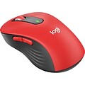 Logitech Signature M650 Wireless Optical Mouse, Classic Red (910-006358)