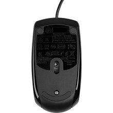 HP X500 Wired Ambidextrous Optical USB Mouse, Black (E5E76AA#ABA)