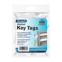 Nadex Coins Slotted Key Tags, 20 Pack, (NCS8-1148)