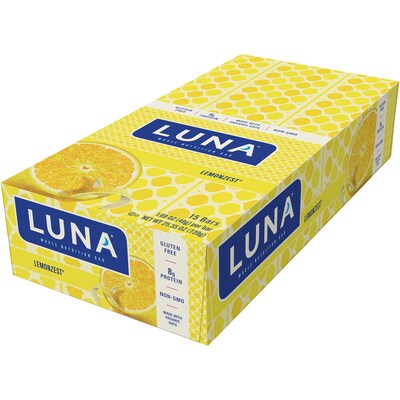 Luna Gluten Free Lemon Zest Nutrition Bar, 15 Bars/Box (CCC210004)