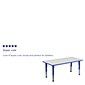 Flash Furniture Wren Rectangular Activity Table, 23.625" x 47.25", Height Adjustable, Blue/Gray (YU060RECTBLBL)