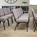Flash Furniture HERCULES Series Fabric Church Stacking Chair, Gray Dot/Silver Vein Frame (FDCH02214S