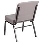Flash Furniture HERCULES Series Fabric Church Stacking Chair, Gray Dot/Silver Vein Frame (FDCH02214SVGYDT)