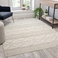 Flash Furniture Roxy Collection Polyester 84" x 61" Rectangular Machine Made Rug, Charcoal/Ivory (RCKJ181157GRIV)