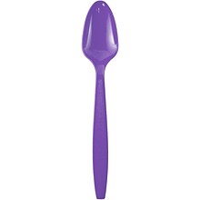JAM PAPER Big Party Pack of Premium Plastic Spoons, Purple, 100 Disposable Spoons/Box