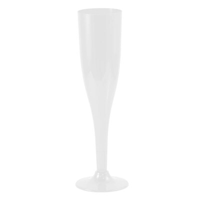 JAM PAPER Plastic Champagne Flutes, 5 1/2 oz, Clear, 20 Glasses/Pack