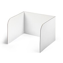 Classroom Products Foldable Cardboard Freestanding Privacy Shield, 13H x 20W, White, 20/Box (1320