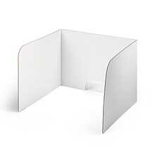 Classroom Products Foldable Cardboard Freestanding Privacy Shield, 19H x 26W, White, 10/Box (VB191