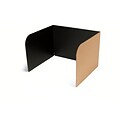 Classroom Products Foldable Cardboard Freestanding Privacy Shield, 13H x 20W, Black/Kraft, 30/Box