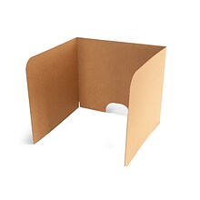 Classroom Products Foldable Cardboard Freestanding Privacy Shield, 24H x 28W, Kraft, 20/Box (2420