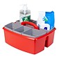 Storex Large Caddy with Sorting Cups, Red, 2 Pack (00981U02C)