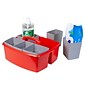 Storex Large Caddy with Sorting Cups, Red, 2 Pack (00981U02C)