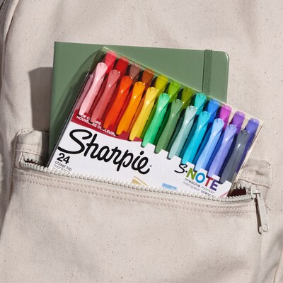 Sharpie S-Note Creative Marker, Chisel Tip, Assorted, 24/Pack (2117330/2158059)