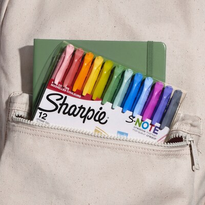 Sharpie S-Note Creative Marker, Chisel Tip, Assorted, Dozen (2117329/2158060)