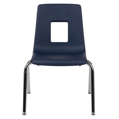 Flash Furniture Mickey Advantage Plastic/Steel Student Stacking Chair, Navy, 4/Pack (ADVSSC16NAVY)