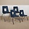 Flash Furniture Mickey Advantage Plastic/Steel Student Stacking Chair, Navy, 4/Pack (ADVSSC18NAVY)