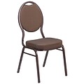 Flash Furniture HERCULES Series Fabric Stacking Banquet Chair, Brown/Copper Vein Frame (FDC04CPR08T0