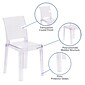 4  Pack. Ghost Chair with Square Back (4OWSQUAREBACK18)