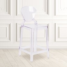 Ghost Counter Stool in Transparent Crystal with Tear Back (OWTEARBACK24)