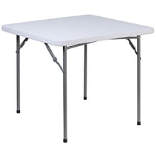 Flash Furniture Kathryn Folding Table, 33.75 x 33.75, Granite White (RB3434)