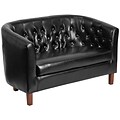 Flash Furniture HERCULES Colindale Series 49.5 LeatherSoft Tufted Loveseat, Black (QYB162HY90308BK)