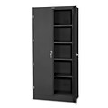 Tennsco® Deluxe Steel Storage Cabinet; Non-Assembled, 78Hx36Wx24D, Black